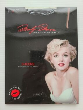 Marilyn Monroe Black Sheers with Red Signature Accents